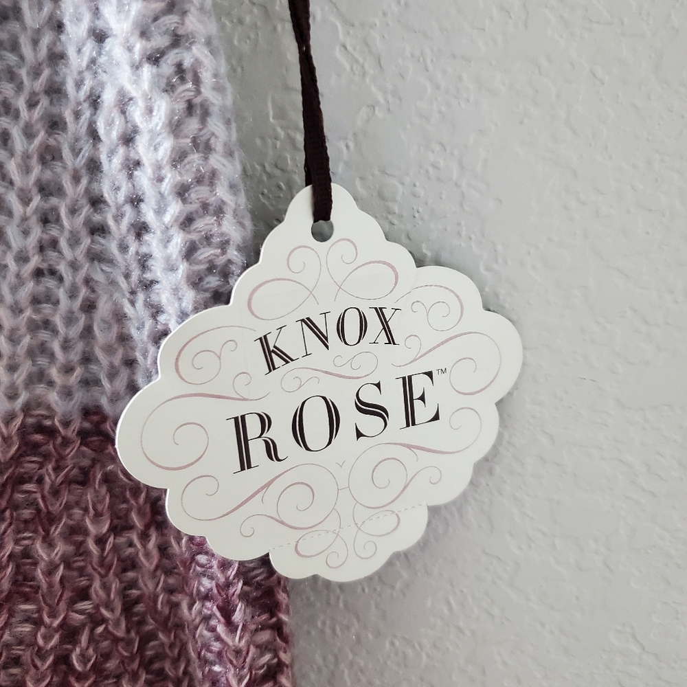 Knox Rose burgundy cowlneck cable knit sweater NWT - Picture 9 of 9